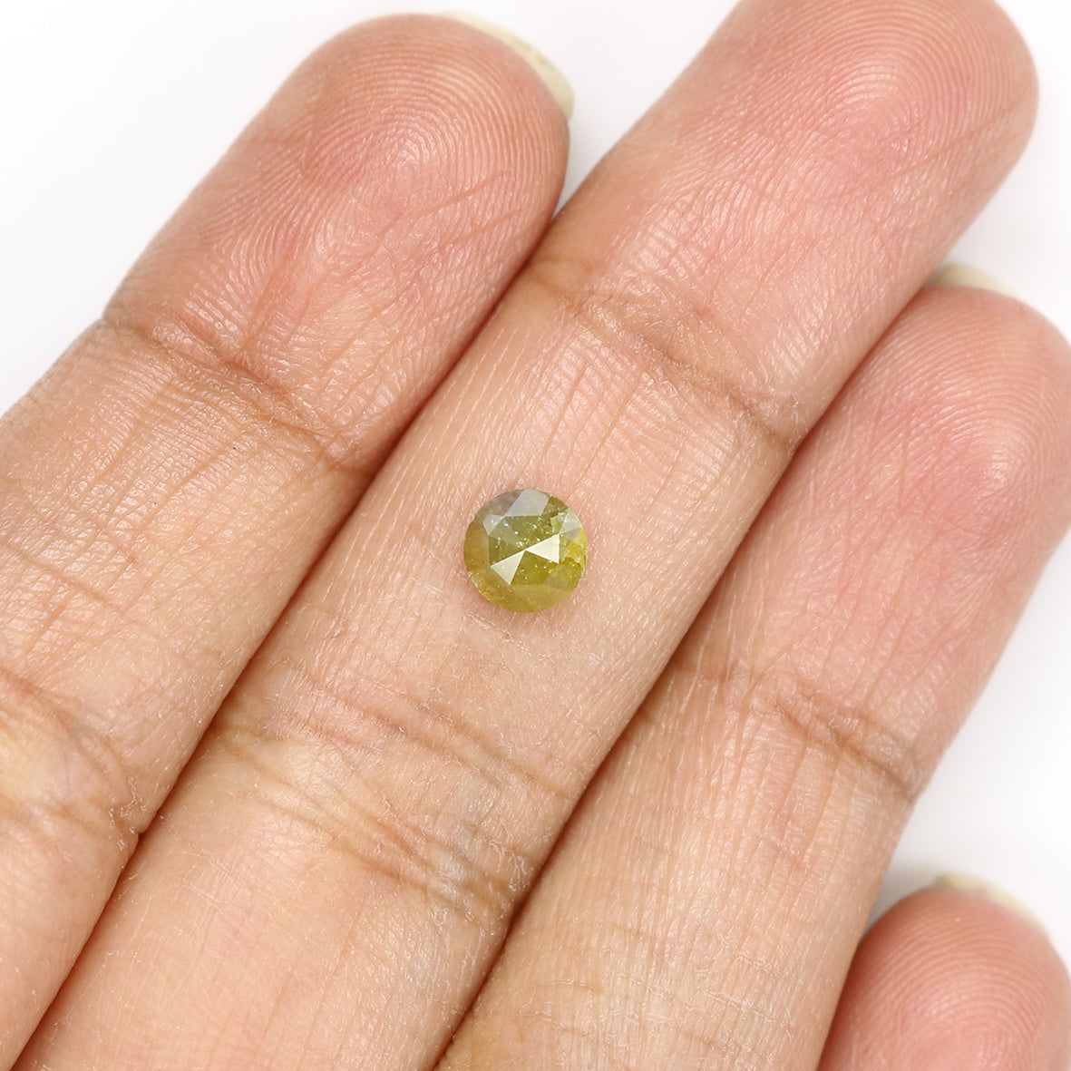 0.70 CT Natural Loose Round Rose Cut Diamond Yellow Color Round Shape Diamond 5.20 MM Natural Yellow Color Round Rose Cut Diamond LQ7810