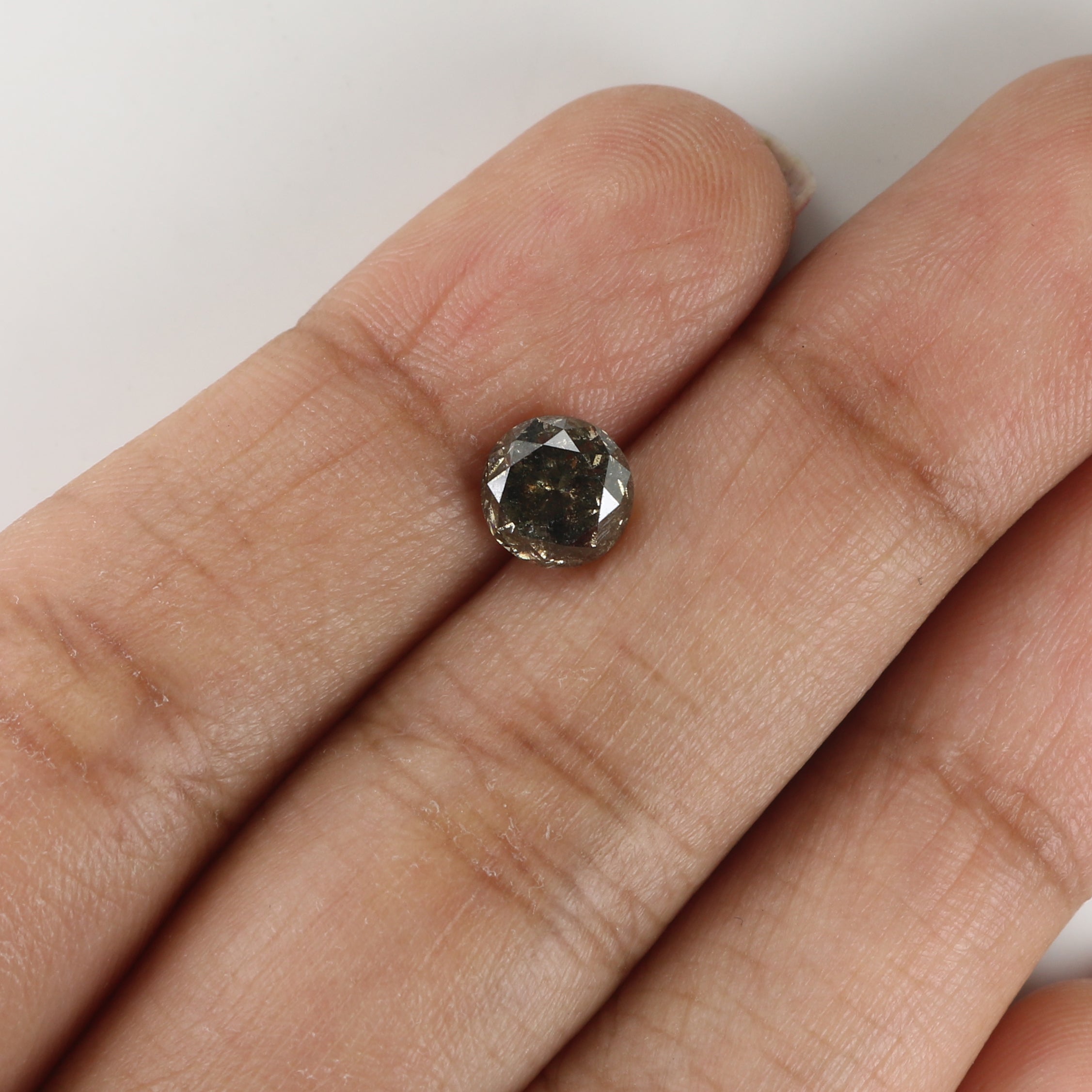 1.48 CT Natural Loose Round Shape Diamond Salt And Pepper Round Cut Diamond 6.70 MM Natural Loose Diamond Round Brilliant Cut Diamond LQ8699