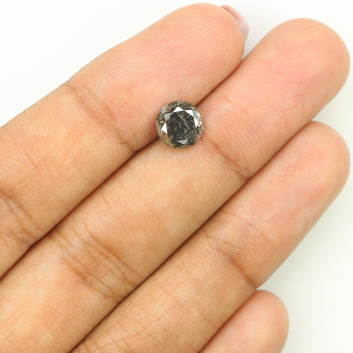 1.33 Ct Natural Loose Round Shape Diamond Black Round Cut Diamond 6.80 MM Natural Loose Diamond Brown Round Brilliant Cut Diamond LQ999