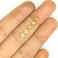 Natural Loose Rose Cut Yellow Color Diamond 1.75 CT 4.00 MM Rose Cut Shape Diamond L1041