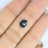 Natural Loose Octagon Black Color Diamond 1.15 CT 7.30 MM Octagon Shape Rose Cut Diamond KR2229