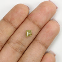 Natural Loose Kite Diamond Yellow Color 0.63 CT 7.40 MM Kite Shape Rose Cut Diamond KR1906