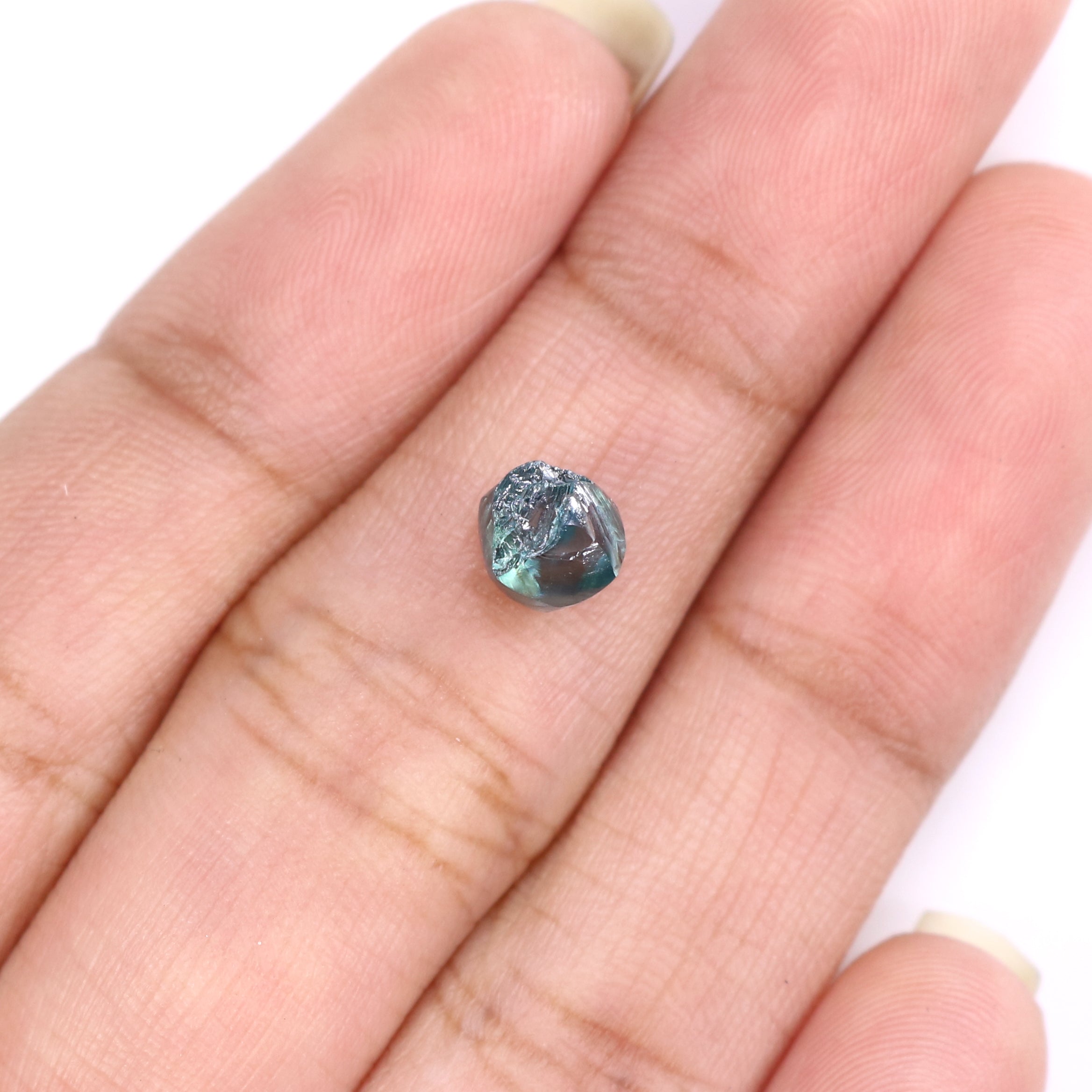 Natural Loose Crystal Rough Blue Color Diamond 1.31 CT 6.21 MM Rough Irregular Cut Diamond KDL2230