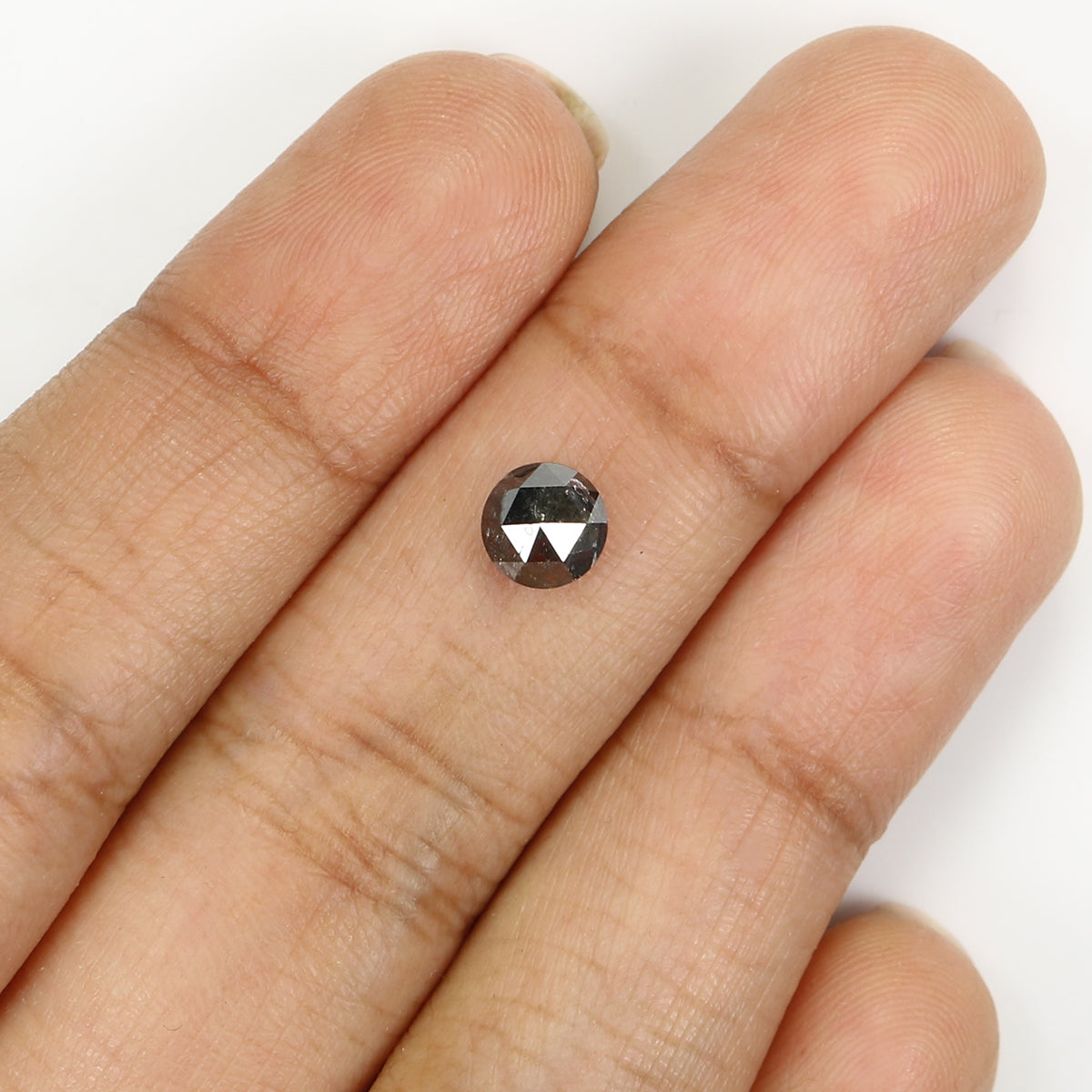 0.97 CT Natural Loose Round Rose Cut Diamond Salt And Pepper Round Shape Diamond 5.60 MM Natural Loose Diamond Round Rose Cut Diamond LQ7788