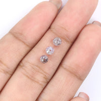 Natural Loose Bead Pink Color Diamond 1.12 CT 3.60 MM Bead Shape Rose Cut Diamond KR2255