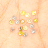 Natural Loose Rose Cut Diamond Yellow Grey Color 1.15 CT 2.40 MM Rose Cut Shape Diamond KR2437