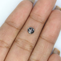 Natural Loose Round Rose Cut Diamond, Salt And Pepper Round Diamond, Natural Loose Diamond, Rose Cut Diamond, 0.51 CT Round Shape KDL2778