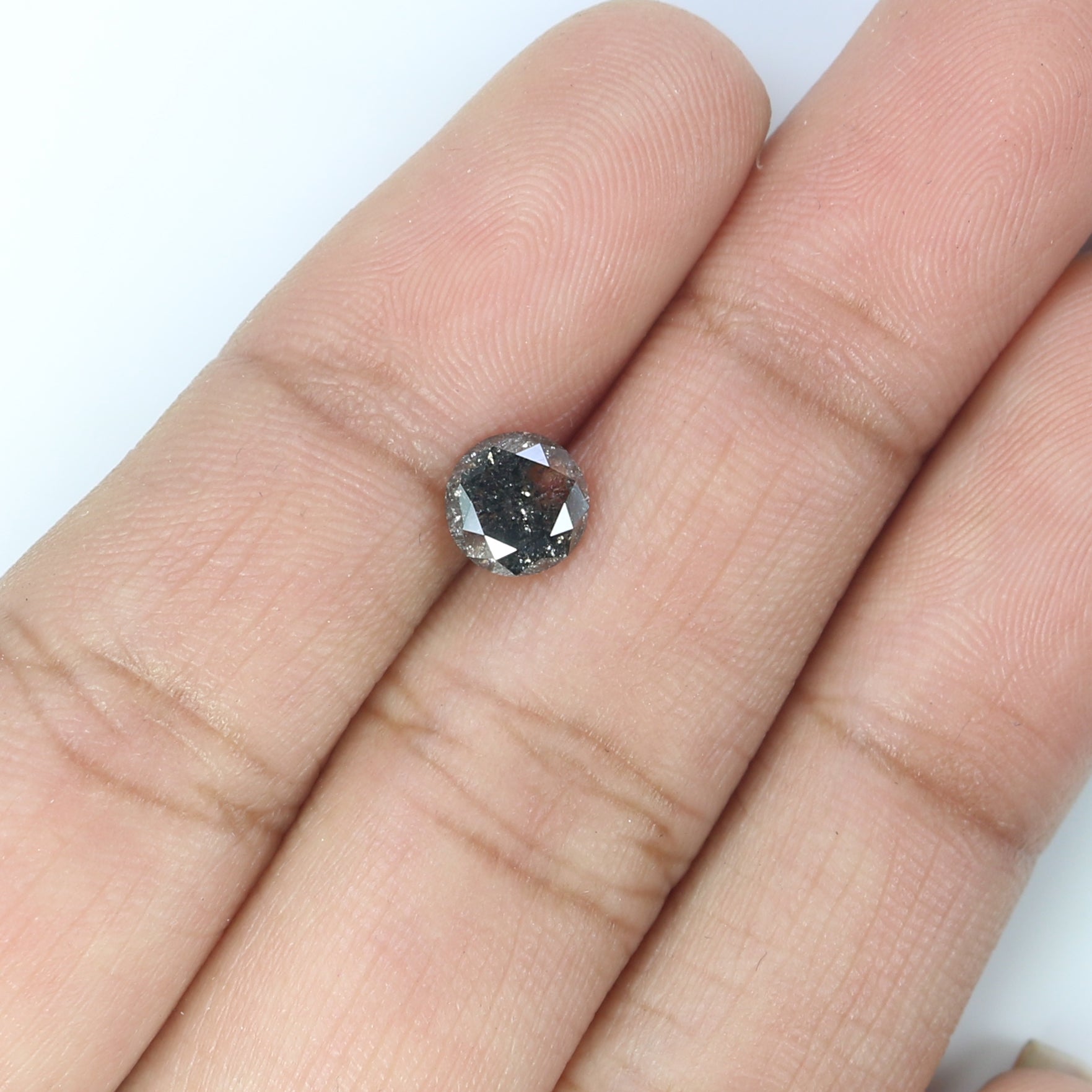 Natural Loose Round Diamond Black Brown Color 0.89 CT 5.83 MM Round Brilliant Cut Shape Diamond L2564