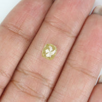 Natural Loose Cushion Yellow Grey Color Diamond 1.00 CT 5.70 MM Cushion Shape Rose Cut Diamond L8676