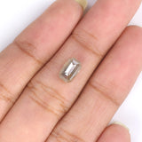 Natural Loose Emerald Grey Color Diamond 1.35 CT 7.58 MM Emerald Shape Rose Cut Diamond L2234