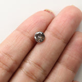 Natural Loose Round Salt And Pepper Diamond Black Grey Color 0.95 CT 6.00 MM Round Brilliant Cut Diamond L8748