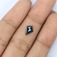 Natural Loose Kite Diamond Black Color 0.63 CT 8.43 MM Kite Shape Rose Cut Diamond KR2620