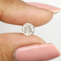 0.96 Ct Natural Loose Diamond, Grey Diamond, Round Diamond, Round Brilliant Cut Diamond, Sparkling Diamond, Rustic Diamond L206