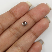 Natural Loose Square Salt And Pepper Diamond Black Grey Color 0.61 CT 4.65 MM Square Shape Rose Cut Diamond L1747