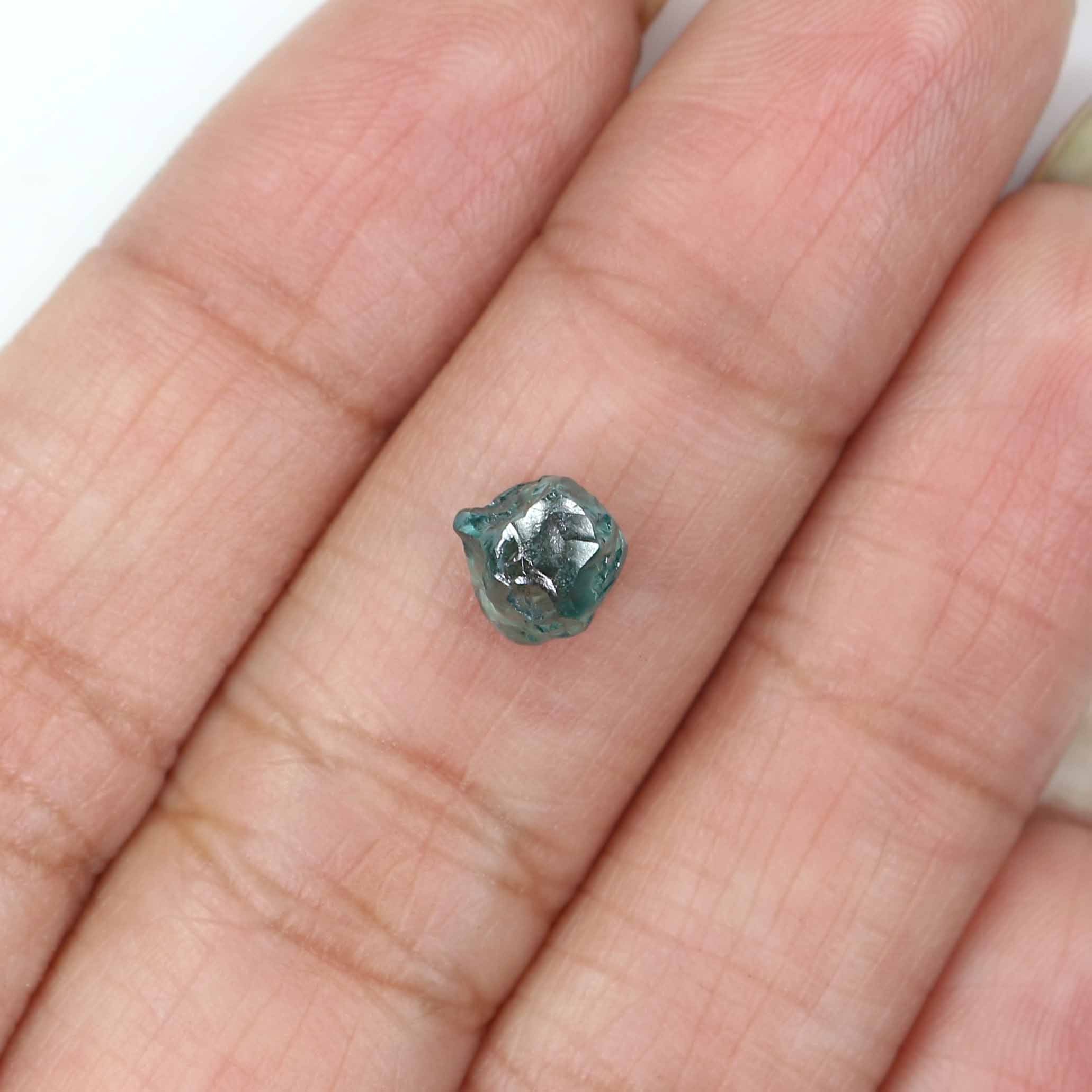 1.48 CT Natural Loose Rough Shape Diamond Blue Color Rough Cut Diamond 6.85 MM Natural Loose Blue Color Rough Irregular Cut Diamond QL2348