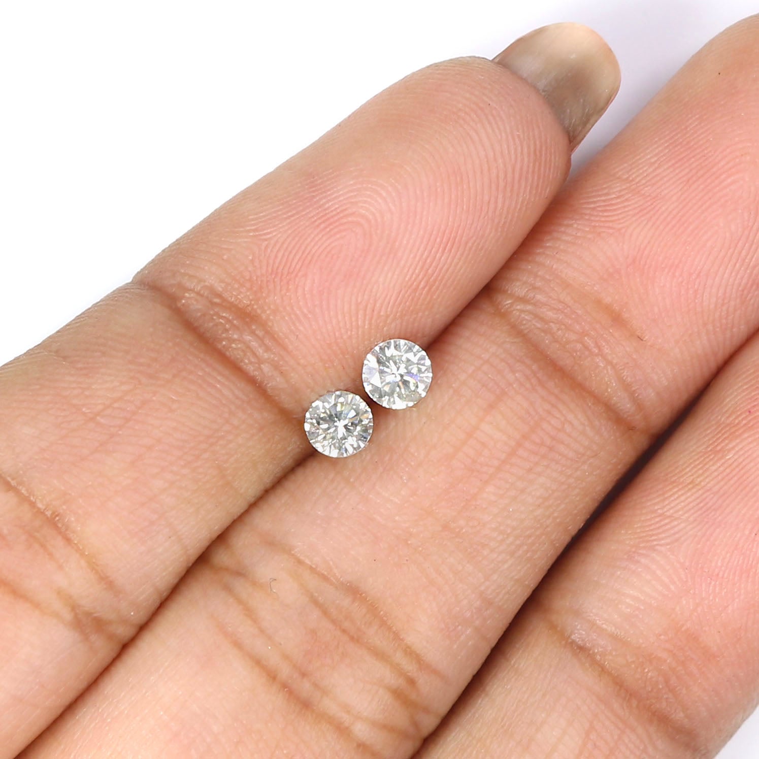 Natural Loose Round Brilliant Cut Diamond White - J Color 0.36 CT 3.50 MM Round Shape Rose Cut Diamond KR2476