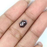 Natural Loose Hexagon Brown Color Diamond 1.87 CT 7.20 MM Hexagon Shape Rose Cut Diamond L6689