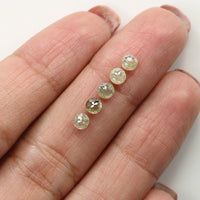 Natural Loose Rose Cut Diamond Grey Color 1.15 CT 3.50 MM Round Rose Cut Shape Diamond KR1293