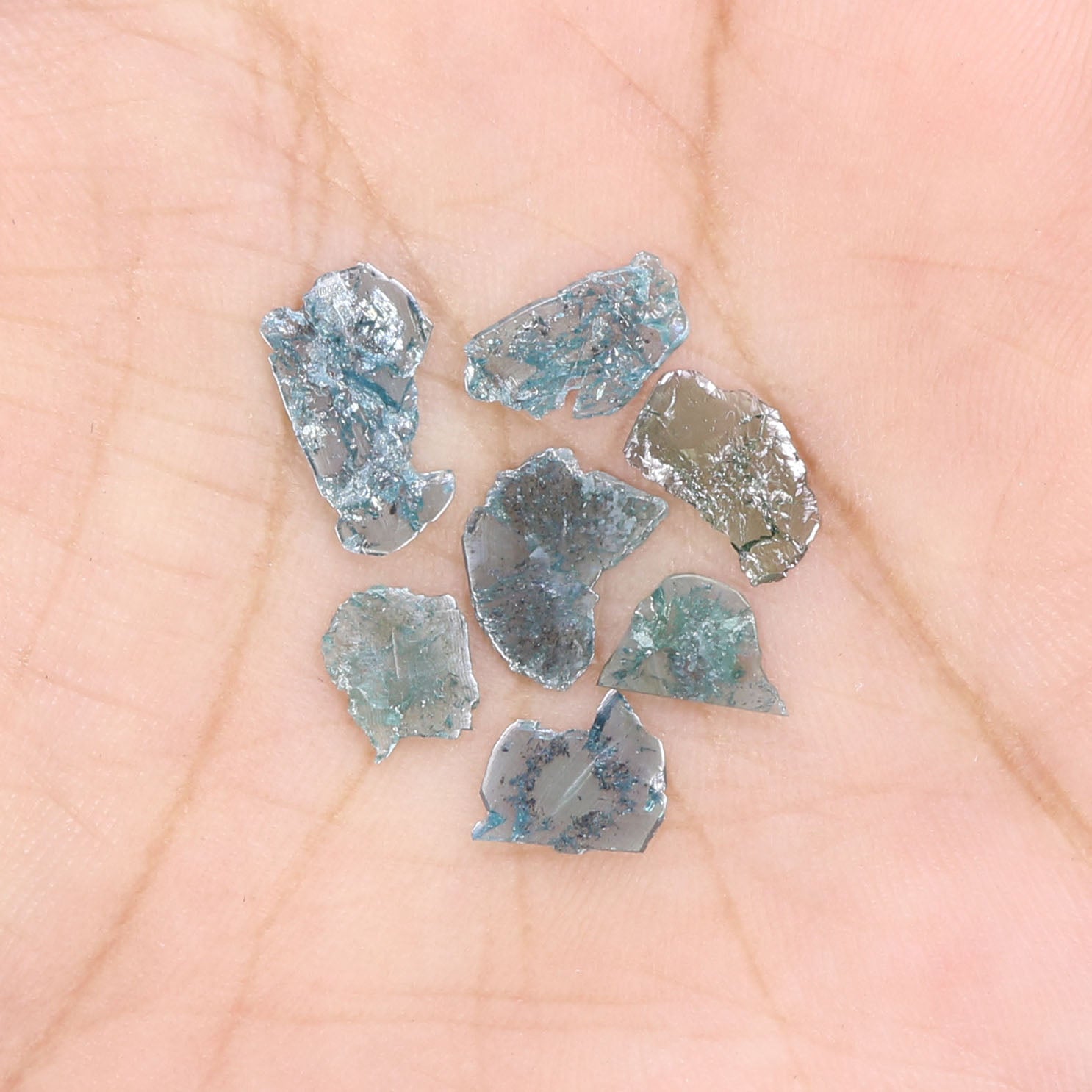 1.41 CT Natural Loose Slice Shape Diamond Blue Color Slice Cut Diamond 6.00 MM Natural Loose Blue Diamond Slice Irregular Cut Diamond LQ9183