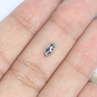 Natural Loose Marquise Salt And Pepper Diamond Black Grey Color 0.39 CT 6.48 MM Marquise Shape Rose Cut Diamond KR2567