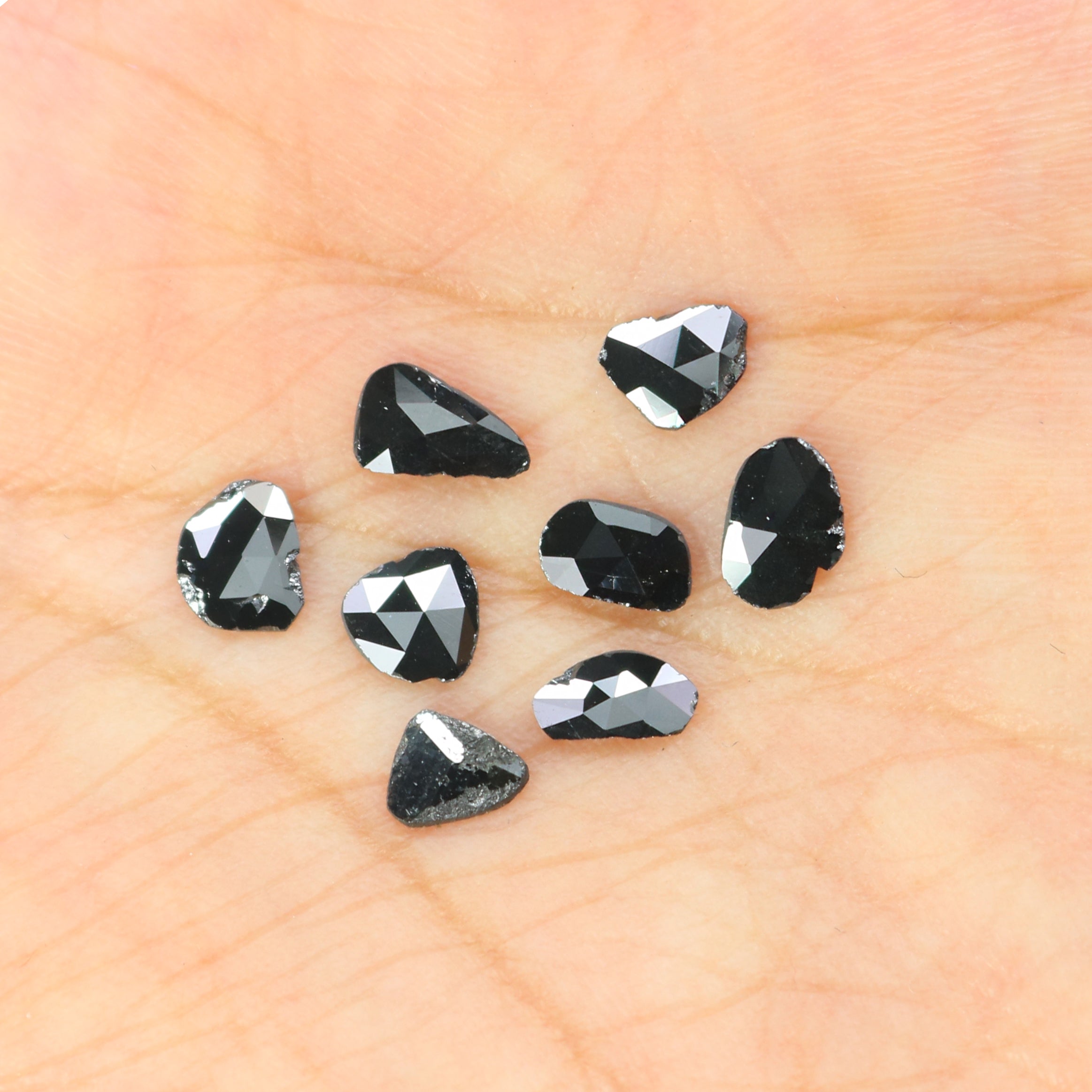1.41 CT Natural Loose Slice Shape Diamond Black Color Slice Cut Diamond 4.70 MM Natural Loose Black Color Slice Rose Cut Diamond LQ2597