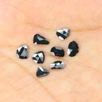 Natural Loose Slice Black Color Diamond 1.41 CT 4.70 MM Slice Shape Rose Cut Diamond L2597