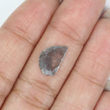 Natural Loose Slice Salt And Pepper Diamond Black Grey Color 0.56 CT 12.30 MM Slice Shape Rose Cut Diamond KR1238