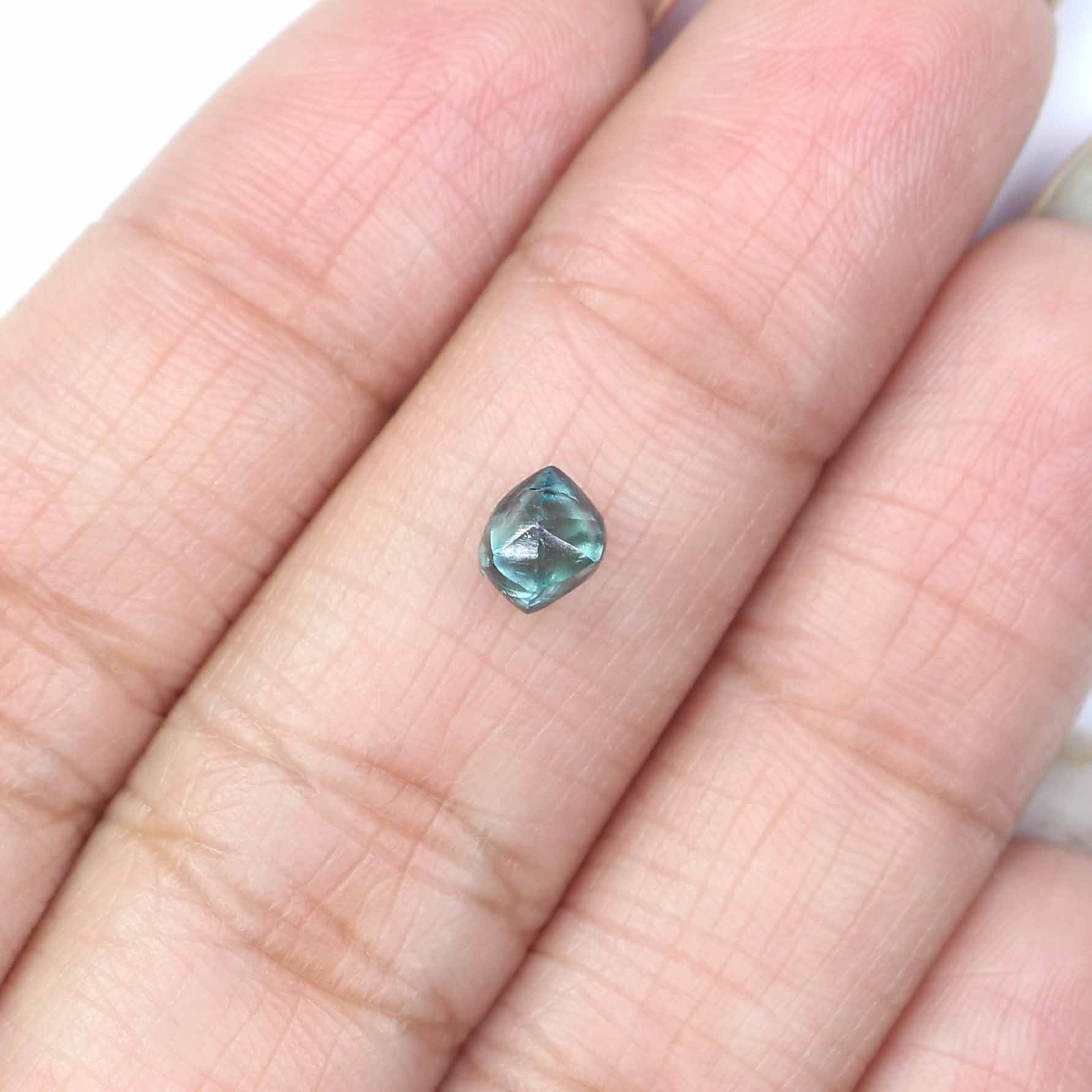 0.88 CT Natural Loose Rough Shape Diamond Blue Color Rough Cut Diamond 5.55 MM Natural Loose Blue Color Diamond Rough Crystal Diamond QL2366