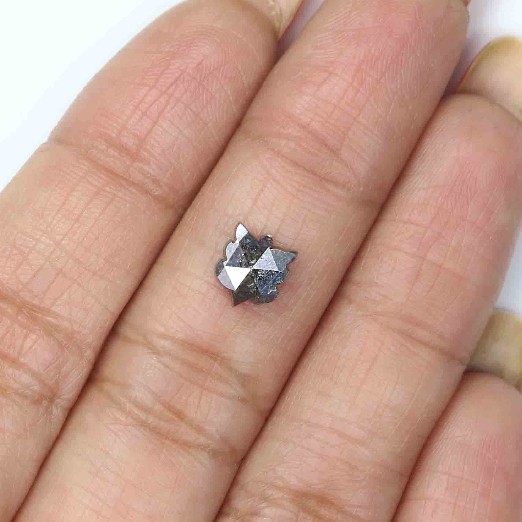Natural Loose Butterfly Grey Color Diamond 1.06 CT 7.10 MM Butterfly Rose Cut Shape Diamond KR1181