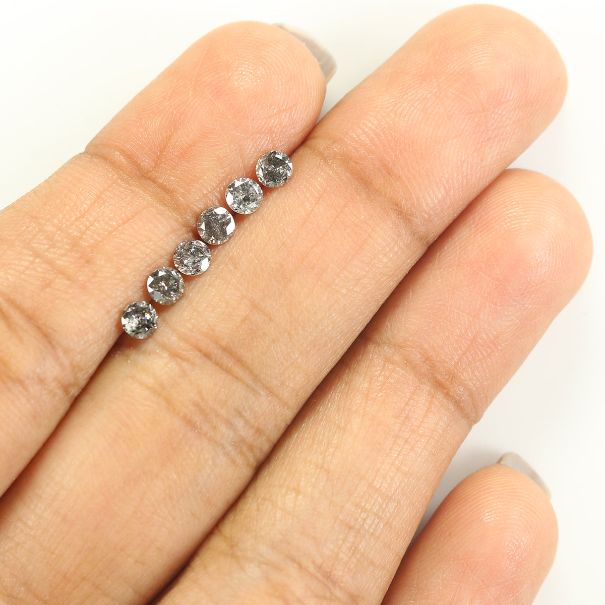 0.81 CT Natural Loose Round Shape Diamond Salt And Pepper Round Cut Diamond 3.20 MM Natural Loose Diamond Round Brilliant Cut Diamond QL1386