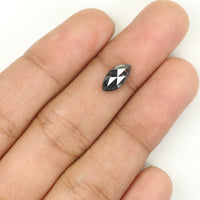 Natural Loose Marquise Salt And Pepper Diamond Black Grey Color 1.08 CT 9.70 MM Marquise Shape Rose Cut Diamond KDL1200