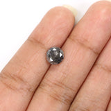 Natural Loose Round Salt And Pepper Diamond Black Grey Color 1.96 CT 7.50 MM Round Brilliant Cut Diamond KDL8077