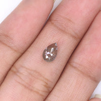 Natural Loose Pear Grey Brown Color Diamond 0.63 CT 7.10 MM Pear Shape Rose Cut Diamond L7355