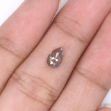 Natural Loose Pear Grey Brown Color Diamond 0.63 CT 7.10 MM Pear Shape Rose Cut Diamond L7355