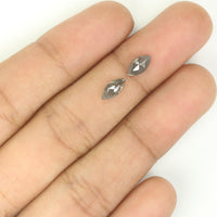 Natural Loose Marquise Salt And Pepper Diamond Black Grey Color 0.77 CT 7.40 MM Marquise Shape Rose Cut Diamond KDL1076