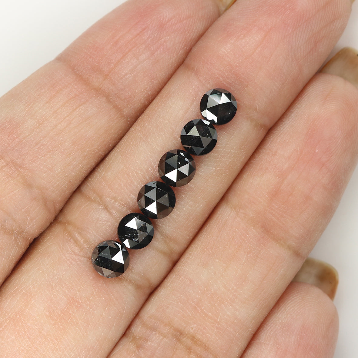 2.34 CT Natural Loose Round Rose Cut Diamond Black Color Round Shape Diamond 4.50 MM Natural Loose Black Color Round Rose Cut Diamond LQ1742