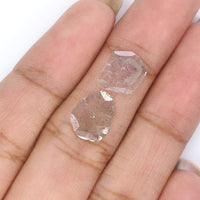 Natural Loose Slice Ice Grey Color Diamond 1.04 CT 9.50 MM Slice Shape Rose Cut Diamond L7692