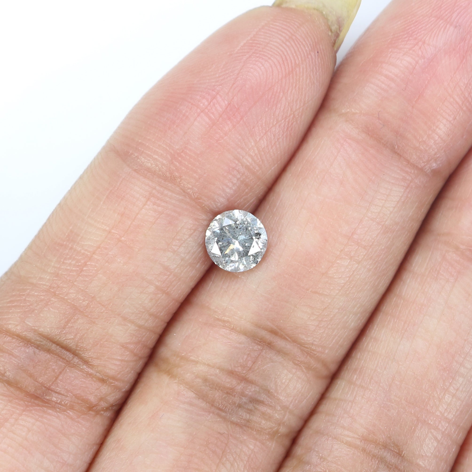 0.71 CT Natural Loose Round Shape Diamond Salt And Pepper Round Cut Diamond 5.50 MM Natural Loose Diamond Round Brilliant Cut Diamond LQ2565