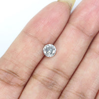 Natural Loose Round Salt And Pepper Diamond Black Grey Color 0.71 CT 5.48 MM Round Brilliant Cut Diamond L2565