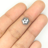 Natural Loose Hexagon Grey Color Diamond 2.28 CT 9.10 MM Hexagon Shape Rose Cut Diamond KDL1162