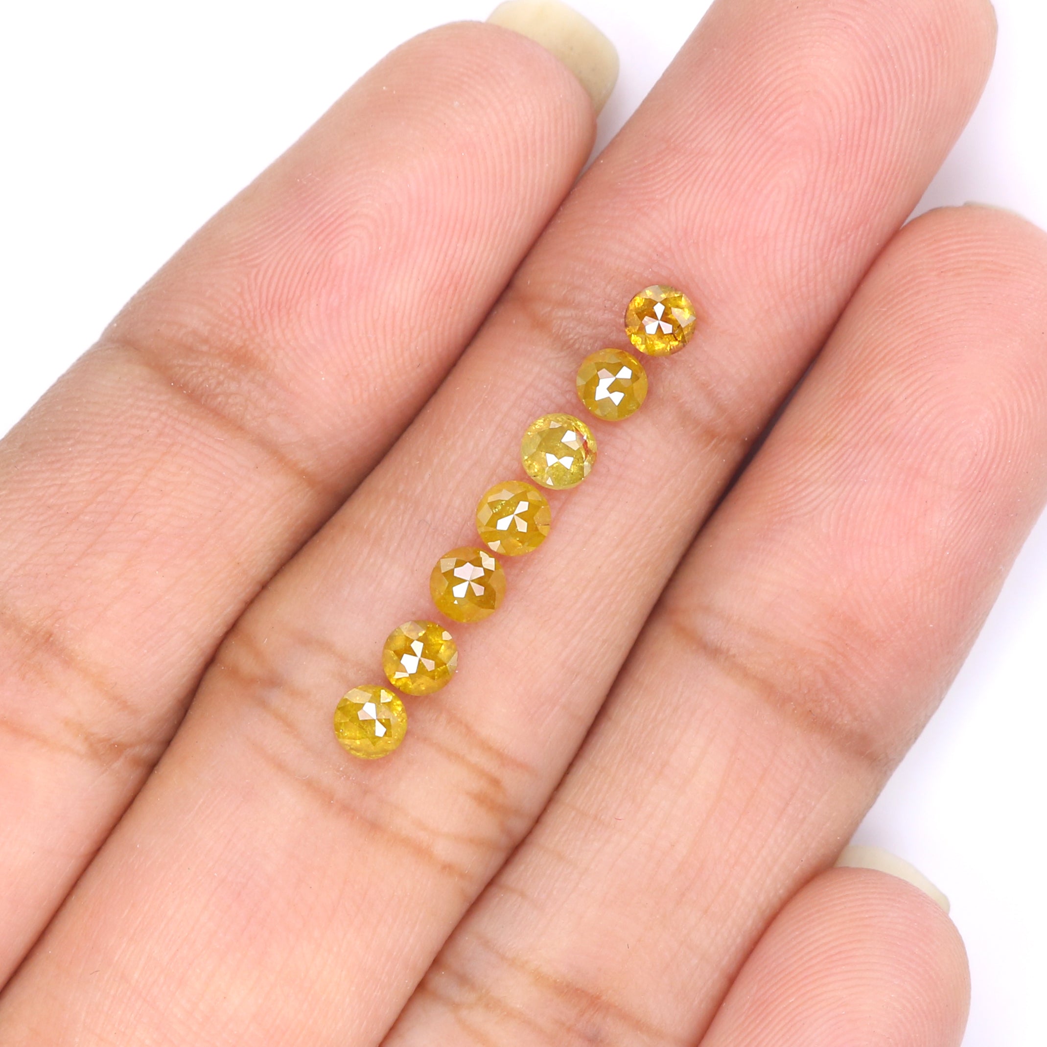 1.31 CT Natural Loose Rose Cut Diamond Yellow Color Round Shape Diamond 3.10 MM Natural Loose Diamond Brown Round Rose Cut Diamond LQ9280