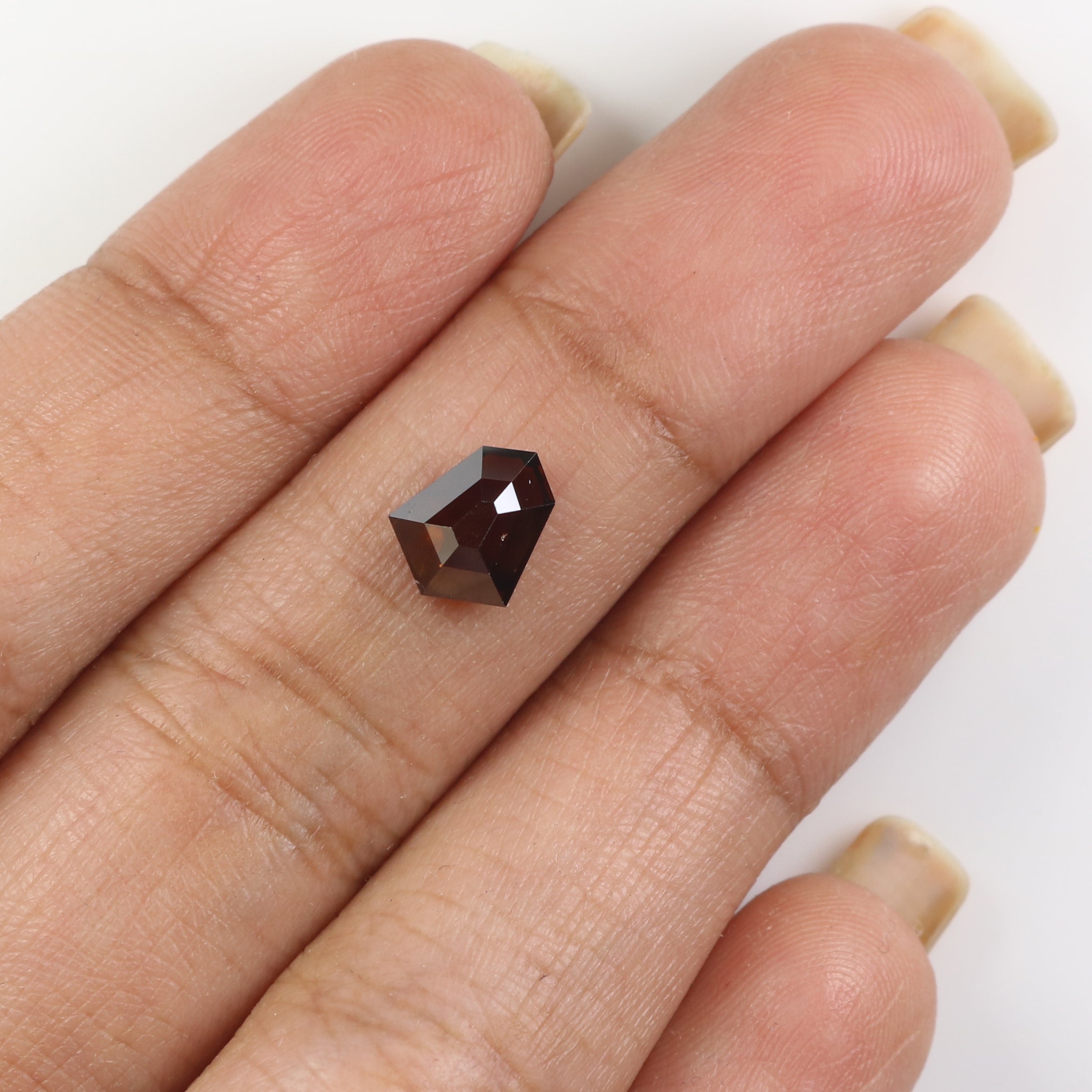1.29 CT Natural Loose Shield Shape Diamond Brown Color Shield Cut Diamond 8.25 MM Natural Loose Brown Diamond Shield Rose Cut Diamond QL1796