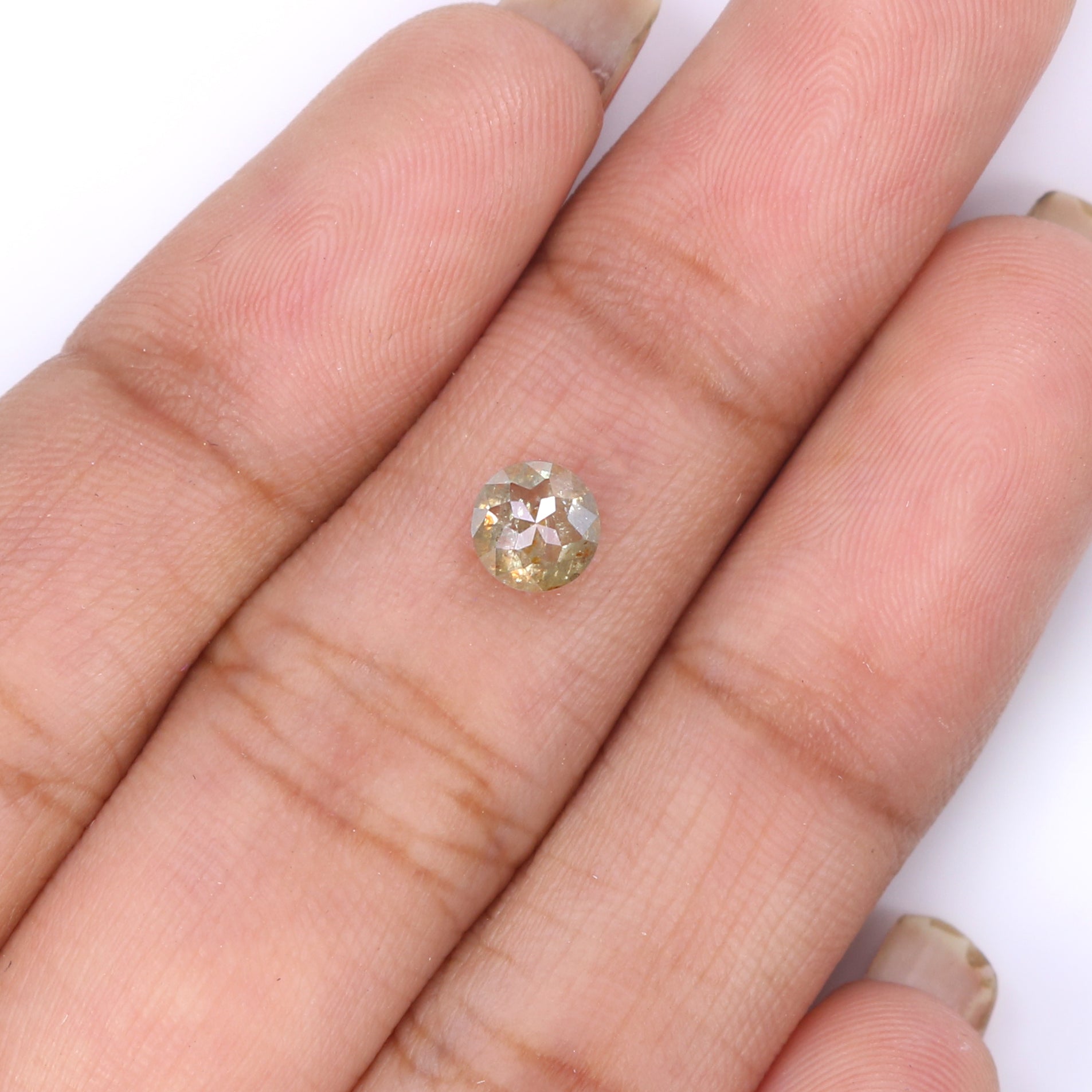 Natural Loose Rose Cut Diamond Grey Brown Color 0.63 CT 5.15 MM Round Rose Cut Shape Diamond L2194