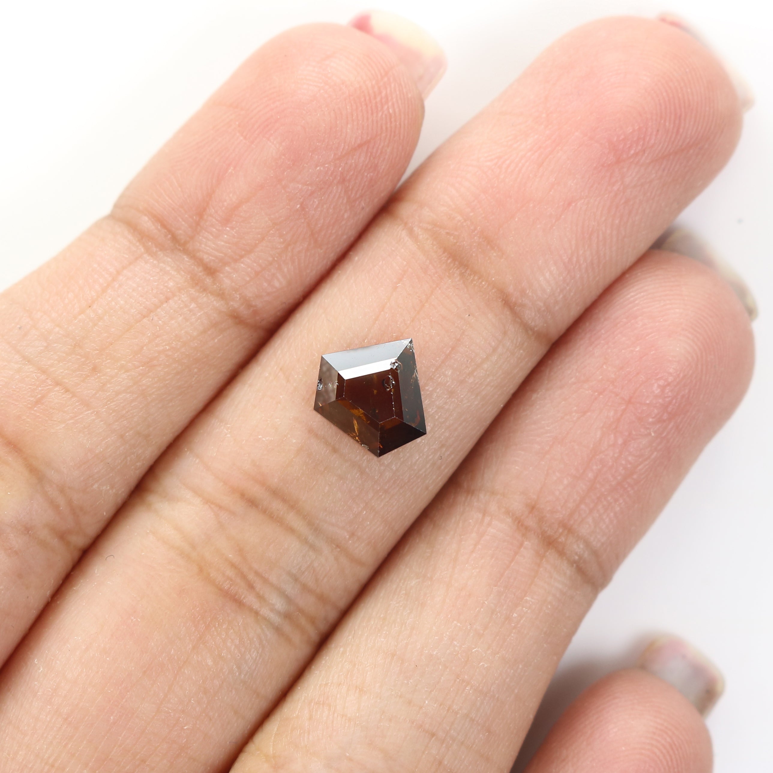 1.49 CT Natural Loose Shield Shape Diamond Brown Color Shield Cut Diamond 7.40 MM Natural Loose Brown Color Shield Rose Cut Diamond LQ1661