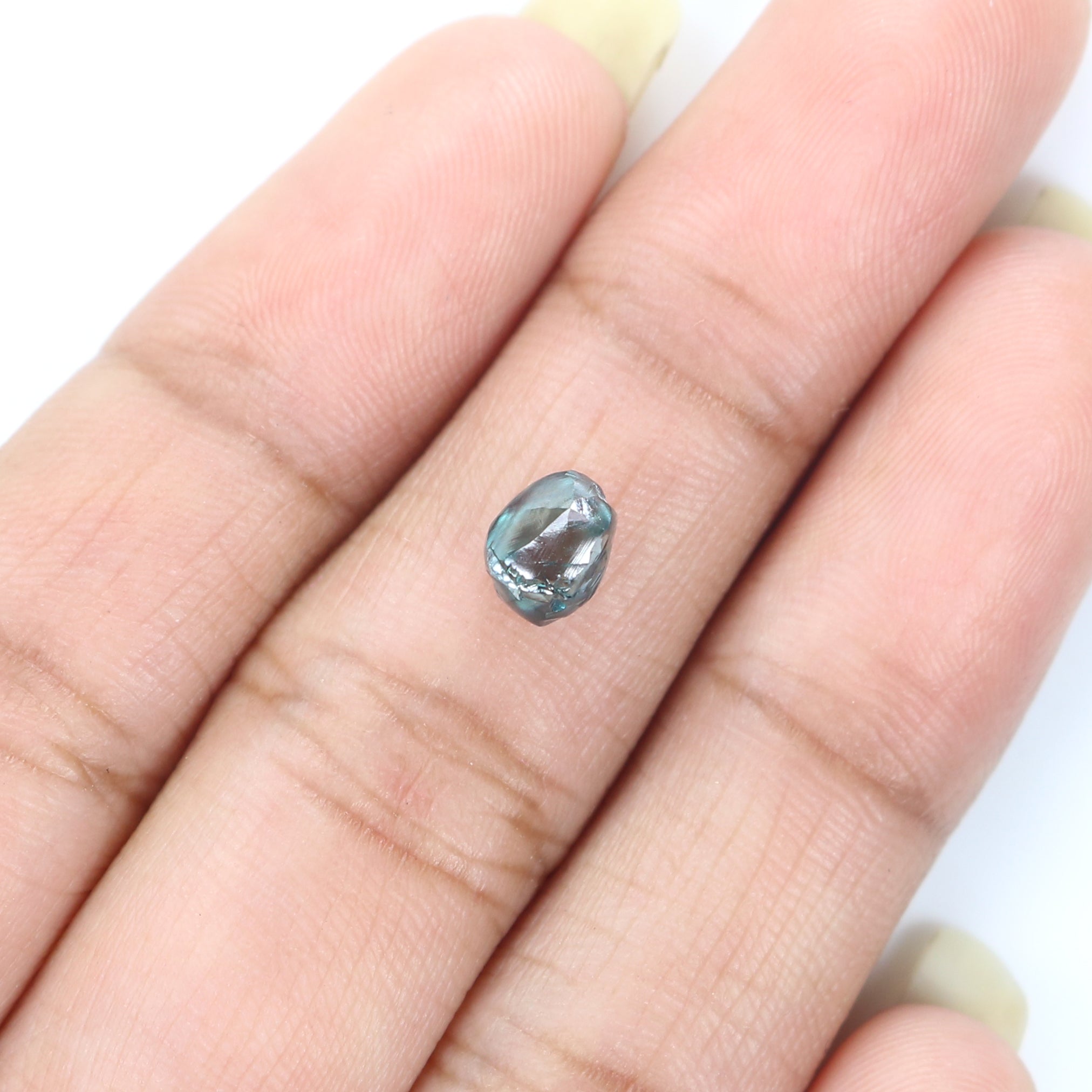 1.36 CT Natural Loose Rough Shape Diamond Blue Color Rough Cut Diamond 6.30 MM Natural Loose Blue Diamond Rough Irregular Cut Diamond QL2343