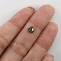 Natural Loose Heart Salt And Pepper Diamond Black Grey Color 5.50 CT 0.66 MM Heart Shape Rose Cut Diamond KDL8267