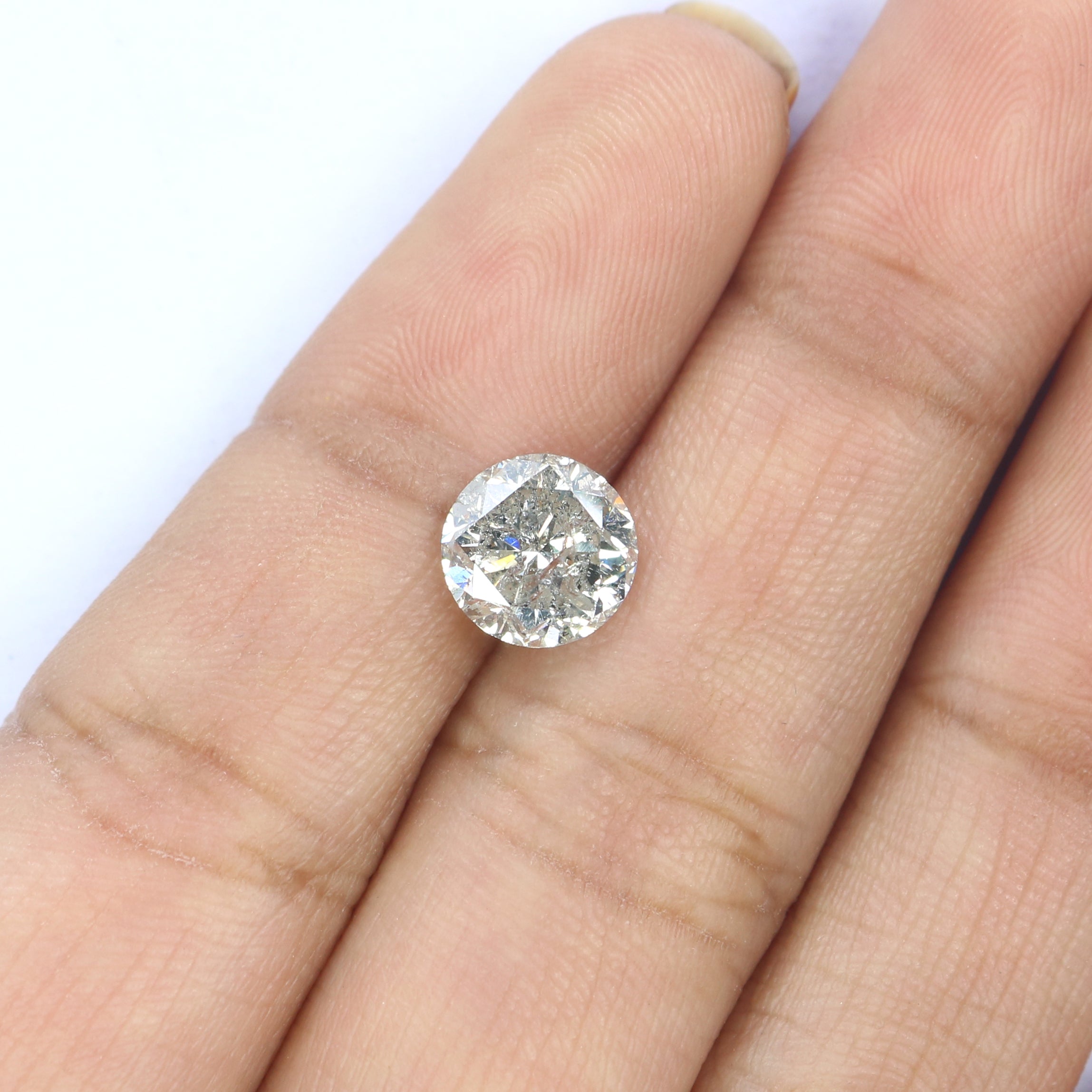 1.92 Ct Natural Loose Round Shape Diamond White - G Color Round Cut Diamond 7.40 MM Natural Loose Diamond Round Brilliant Cut Diamond QL2660