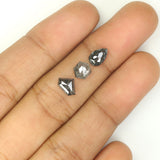 Natural Loose Mix Shape Salt And Pepper Diamond Black Grey Color 1.73 CT 5.15 MM Mix Shape Shape Rose Cut Diamond KDL1063