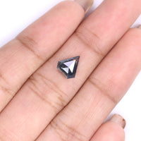 0.90 Ct Natural Loose Shield Shape Diamond Black Color Shield Cut Diamond 8.05 MM Natural Loose Salt And Pepper Shield Cut Diamond LQ2203