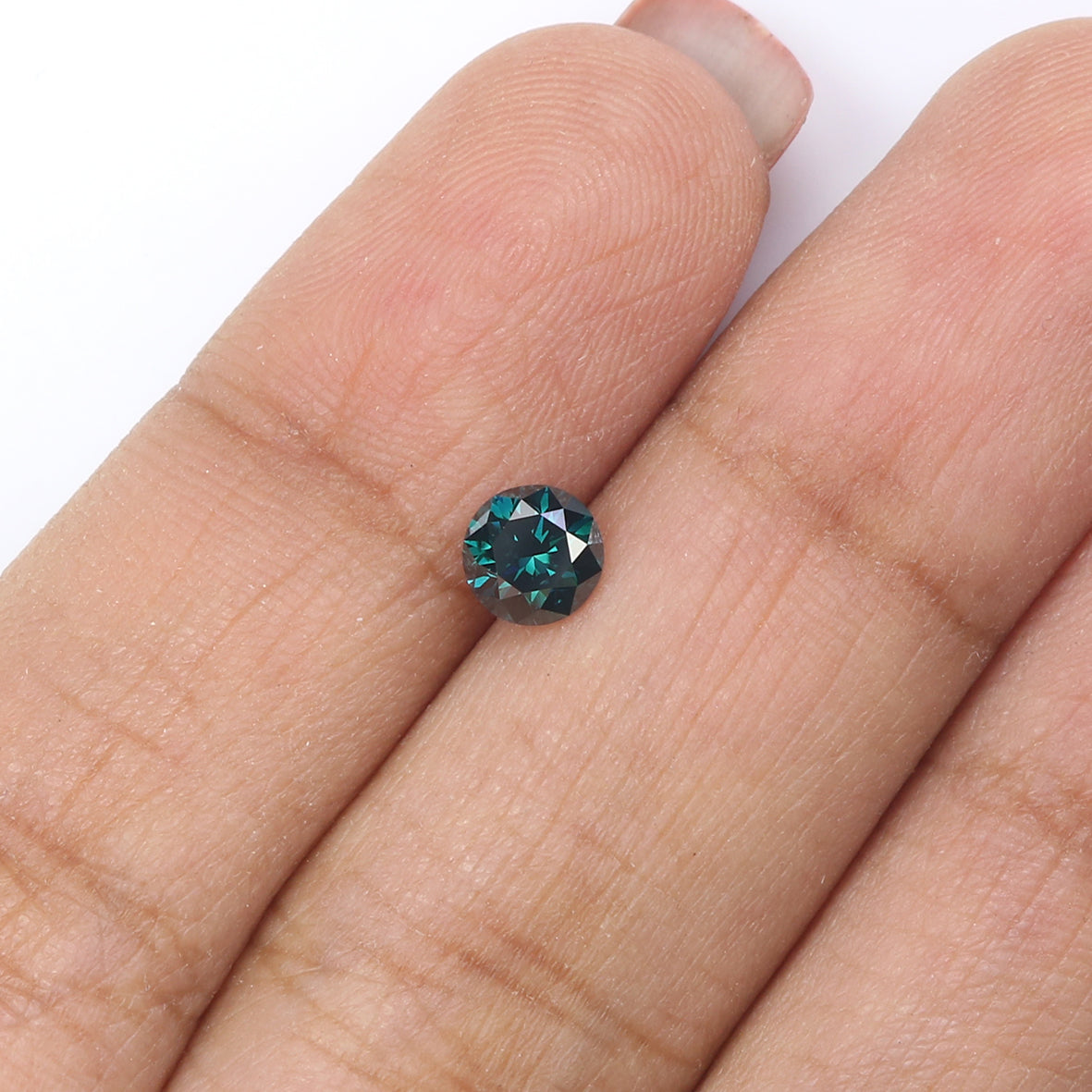 0.53 Ct Natural Loose Round Shape Diamond Blue Color Round Cut Diamond 5.00 MM Natural Loose Blue Diamond Round Brilliant Cut Diamond QL6201